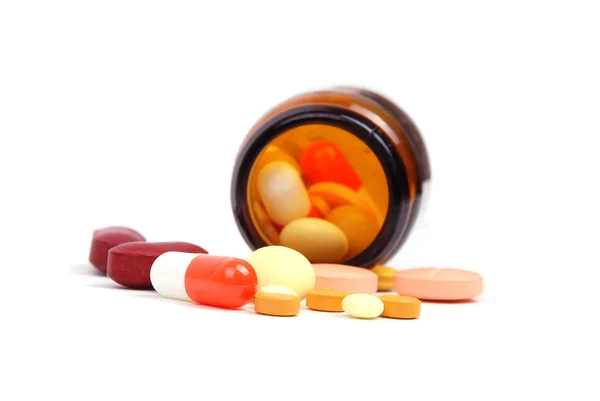 Jar with tablets — Stock Photo, Image