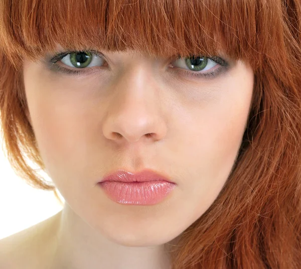 Beautiful girl with red hair — Stock Photo, Image