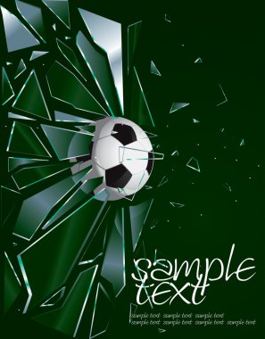 Broken Glass Soccer Ball 2 clipart