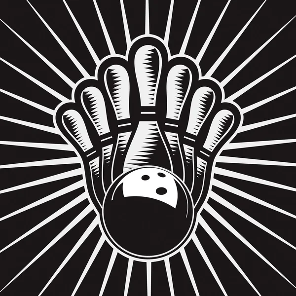 Ensemble d'élément de conception de boule de bowling 4 — Image vectorielle