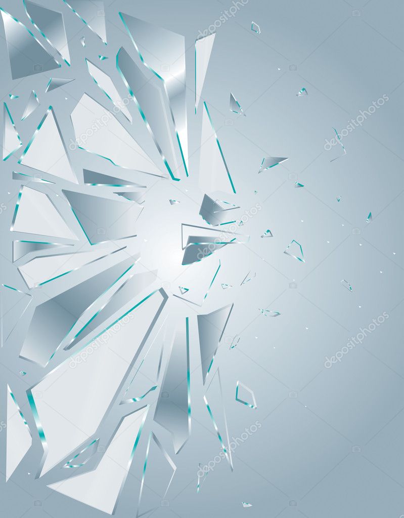 Broken Glass White 1