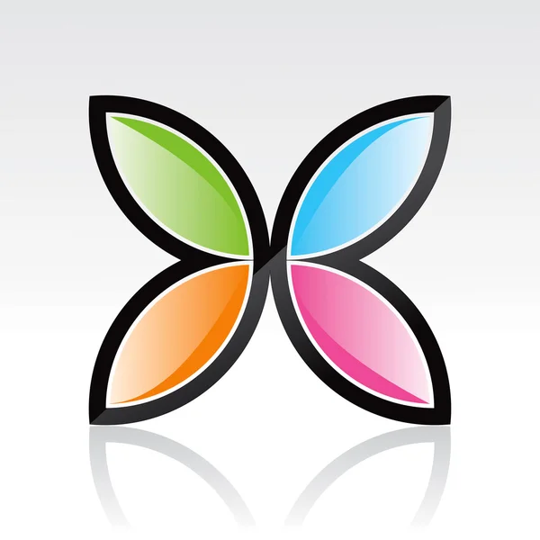 Logo de mariposa — Vector de stock