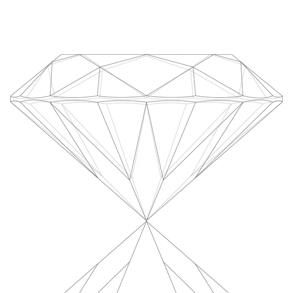 Diamante keyline — Vetor de Stock