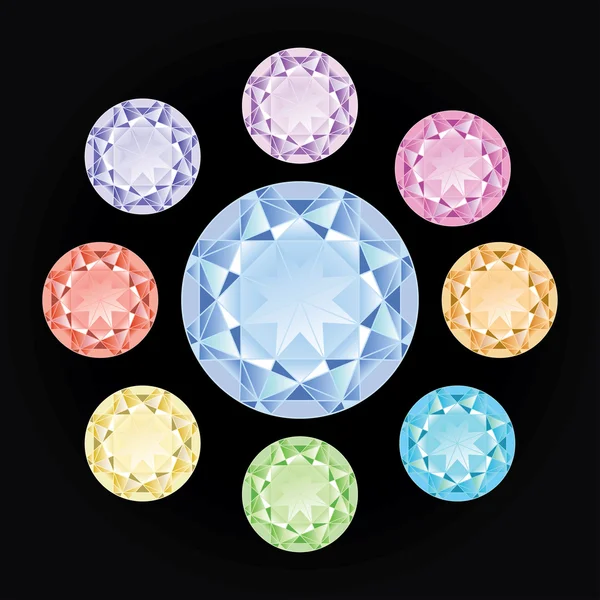 Collezione di diamanti — Vettoriale Stock