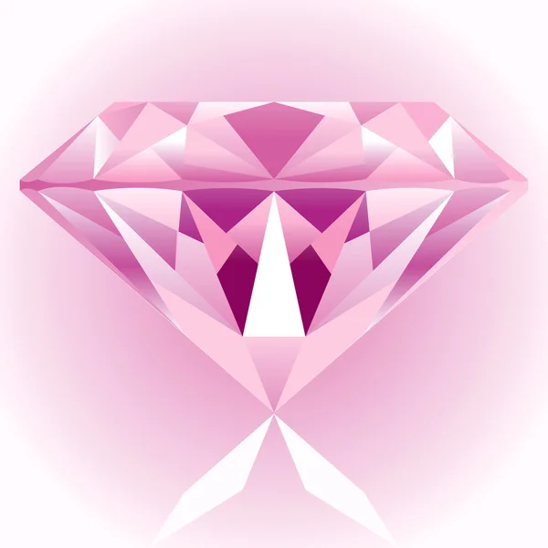 Rózsaszín gyémánt — Stock Vector