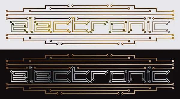 stock vector Electronic printed circuit