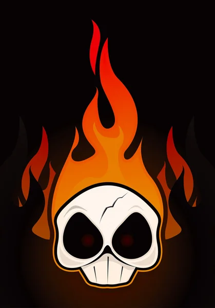 Cráneo de fuego — Archivo Imágenes Vectoriales