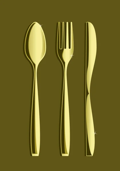 Fork Spoon Knife _ Set 2 — Vetor de Stock
