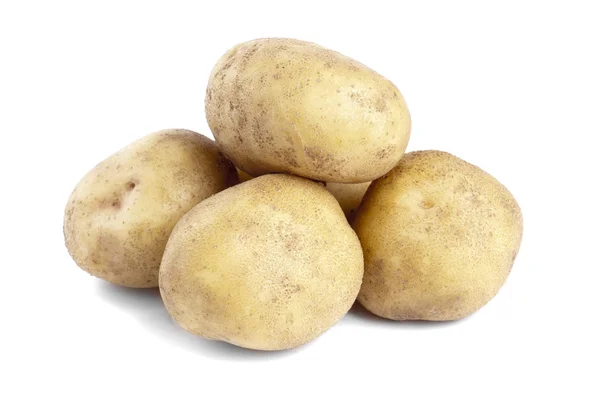 stock image Potatoes isolated on white background close up