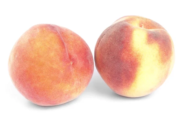 Персик на білому тлі — стокове фото
