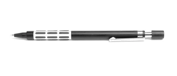 Черный пластиковый карандаш. Изолированный на белом фоне — стоковое фото