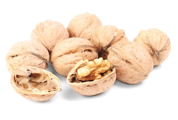 stock image Some walnuts isolated on a white background