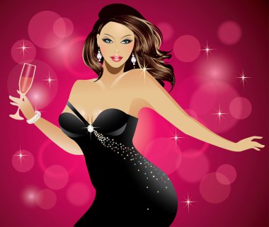 Beautiful Fashion Woman clipart