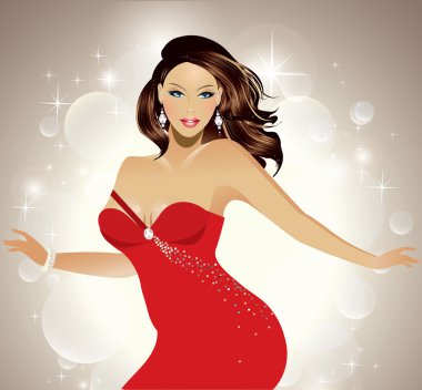 Beautiful Fashion Woman clipart