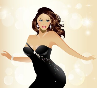 Beautiful Fashion Woman clipart