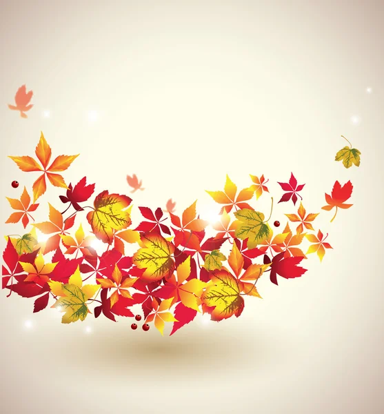 Осенние листья падают — стоковый вектор