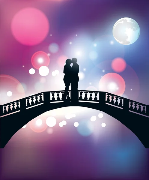 Romantic Couple -Vector Illustration — Stock Vector