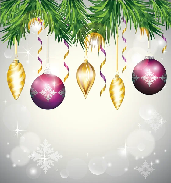Boules de Noël fond — Image vectorielle