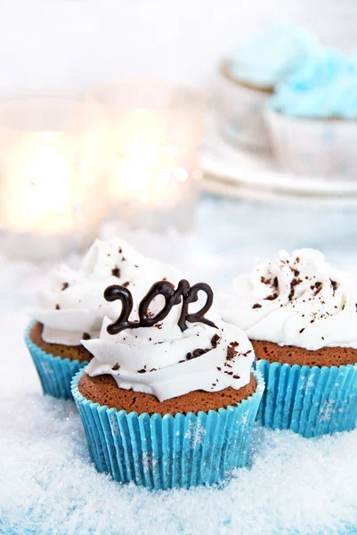 Wintery cupcakes — Stock Photo, Image