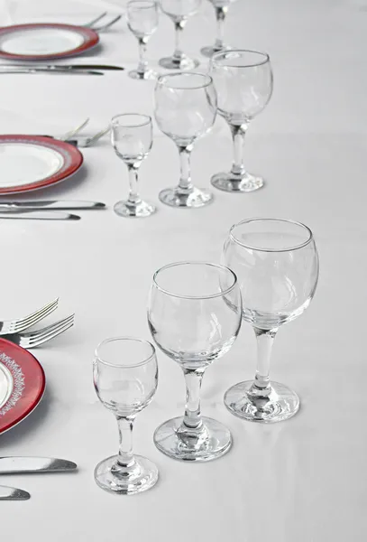 Louça de mesa para jantar no restaurante — Fotografia de Stock