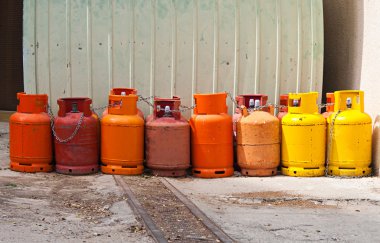 Any colored gas cylinders clipart