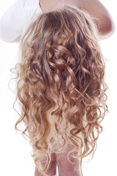 Blond curl hair — Stock Photo, Image