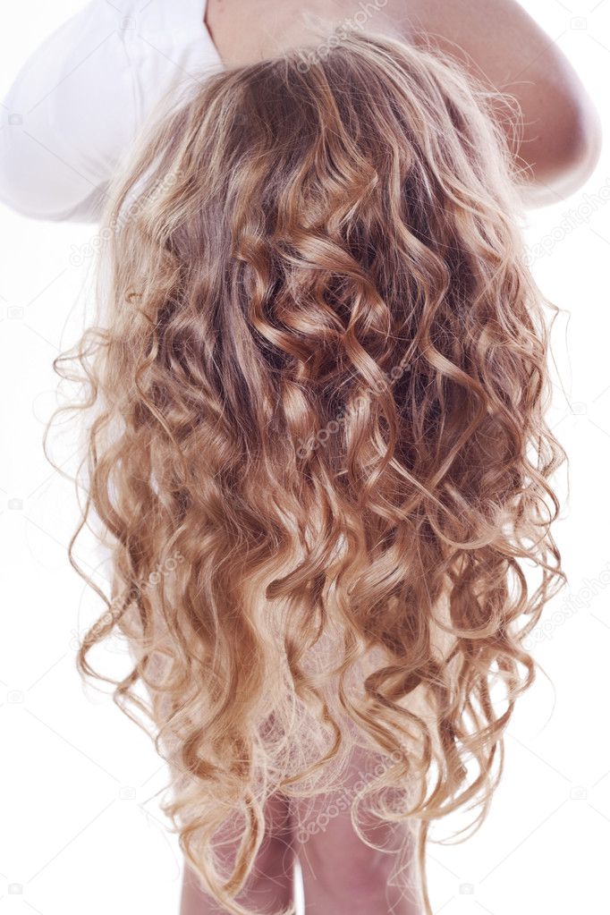 Blond curl hair