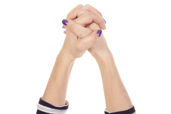 Connected hands together — Stock Photo, Image