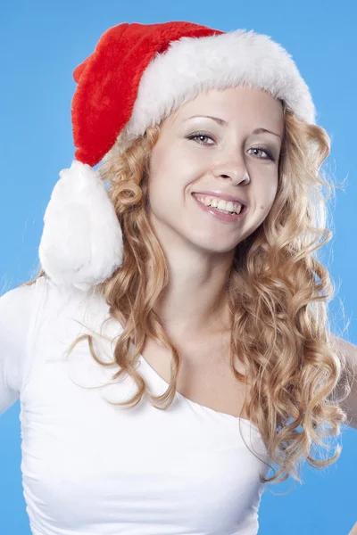 Sorrindo Santa menina — Fotografia de Stock