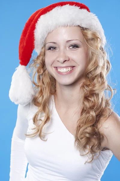 Smiling Santa girl — Stock Photo, Image