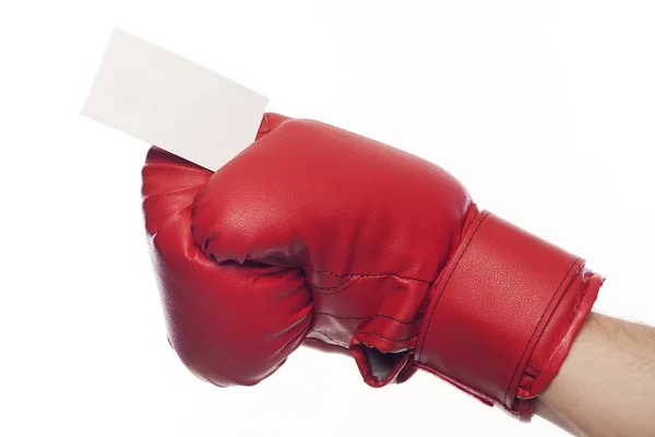 Vacío negocio en blanco en guantes de boxeo —  Fotos de Stock