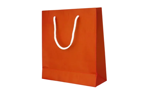 橙色皱的纸袋 — 图库照片