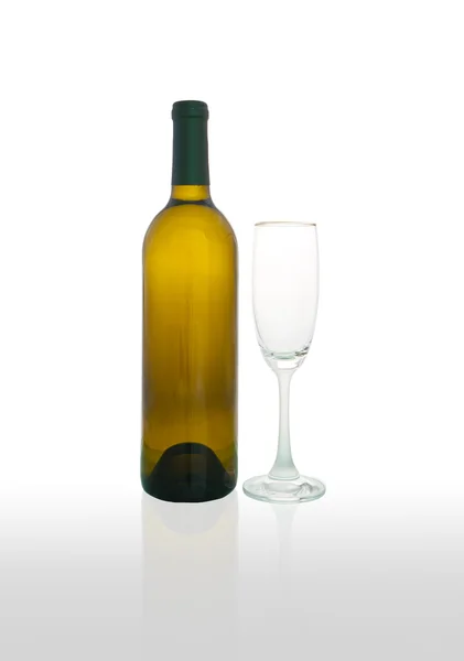 Szklane butelki i wina — Zdjęcie stockowe