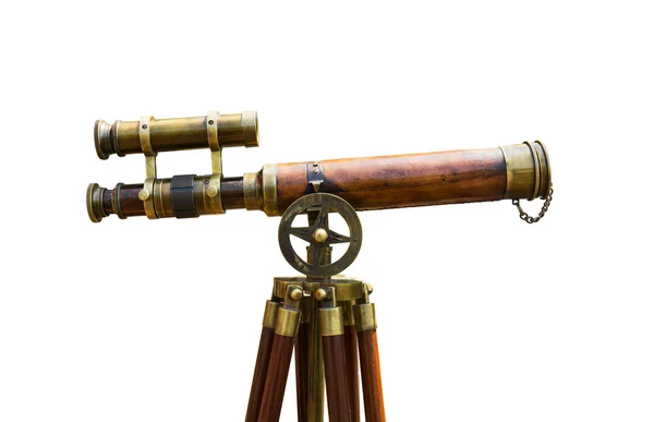 Antique brass telescope — Stock Photo, Image