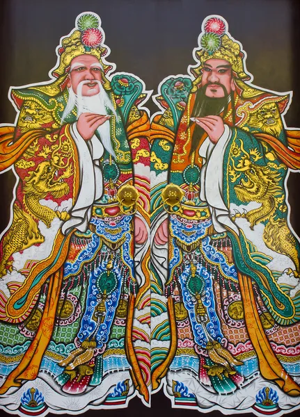 Традиція китайська живопис двох emperer — стокове фото