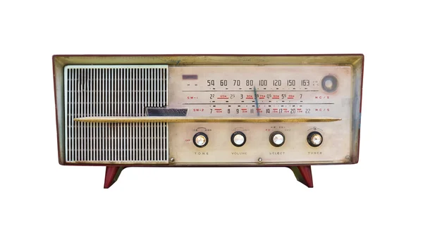 Παλιό ραδιόφωνο απομονωθεί — Φωτογραφία Αρχείου