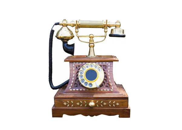 Vintage gouden telefoon — Stockfoto