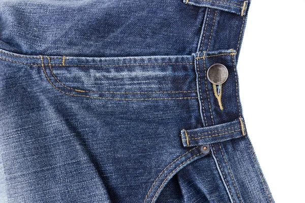 Přední modré džíny — Stock fotografie