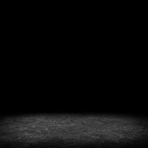 Schwarze dunkle Wand und schwarzer Fußboden — Stockfoto