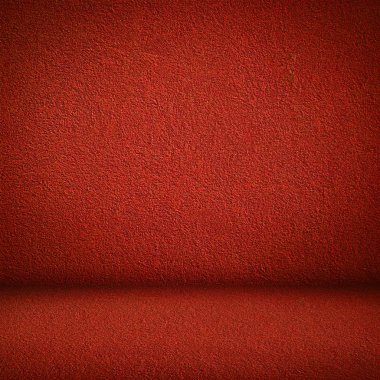 Red wall and floor interior clipart