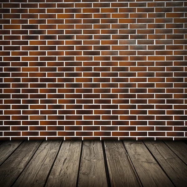Cihel a dřeva interiér — Stock fotografie
