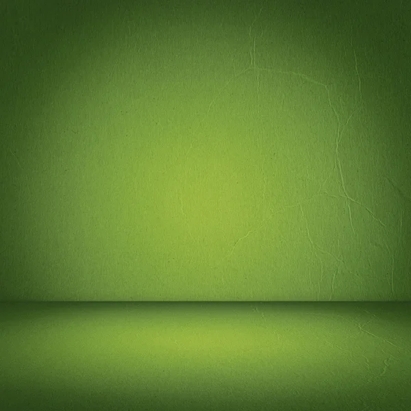 Parete verde e pavimento interno — Foto Stock