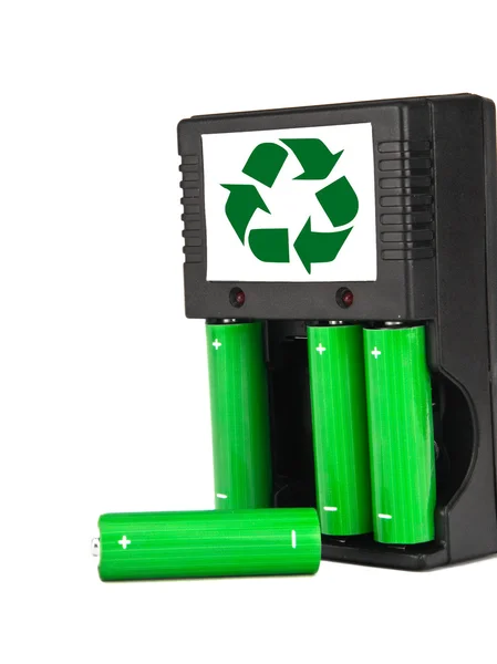 Eko groene batterijen — Stockfoto
