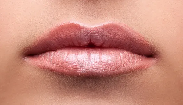 Beleza mulher lábios close-up — Fotografia de Stock
