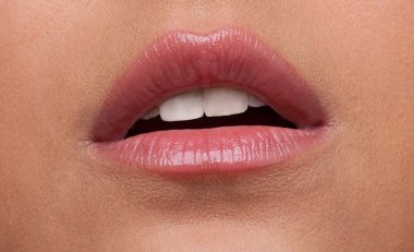 Beauty woman lips desire close-up