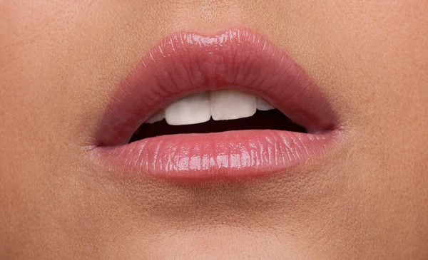 stock image Beauty woman lips desire close-up