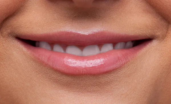 Beauty woman lips smile close-up — Stock Photo, Image