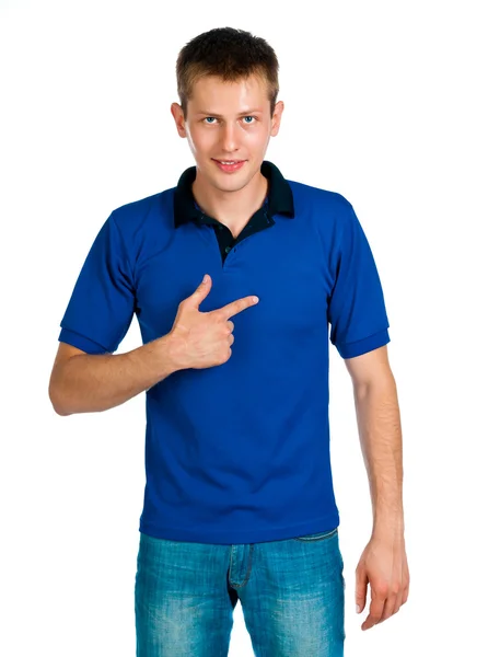 Homem de uniforme azul — Fotografia de Stock