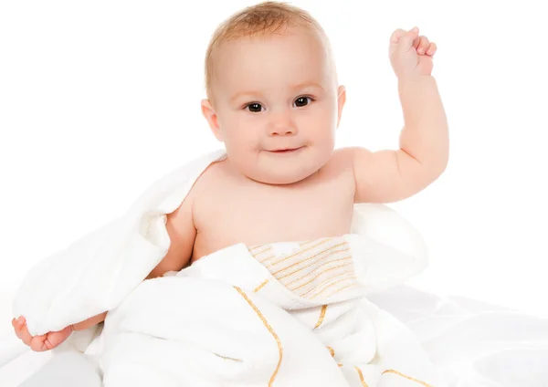 Petit enfant dans une serviette — Photo