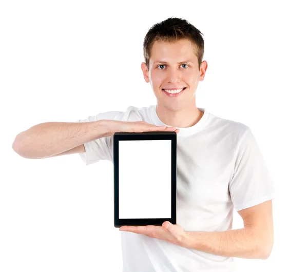 stock image Smart guy with the tablet